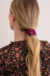 Oxblood Bow Hair Tie