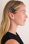 Black Barrette Clip Set