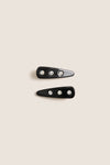 Black Barrette Clip Set