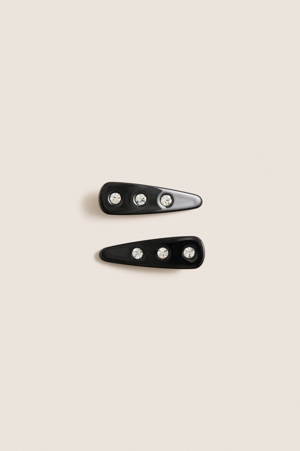 Black Barrette Clip Set