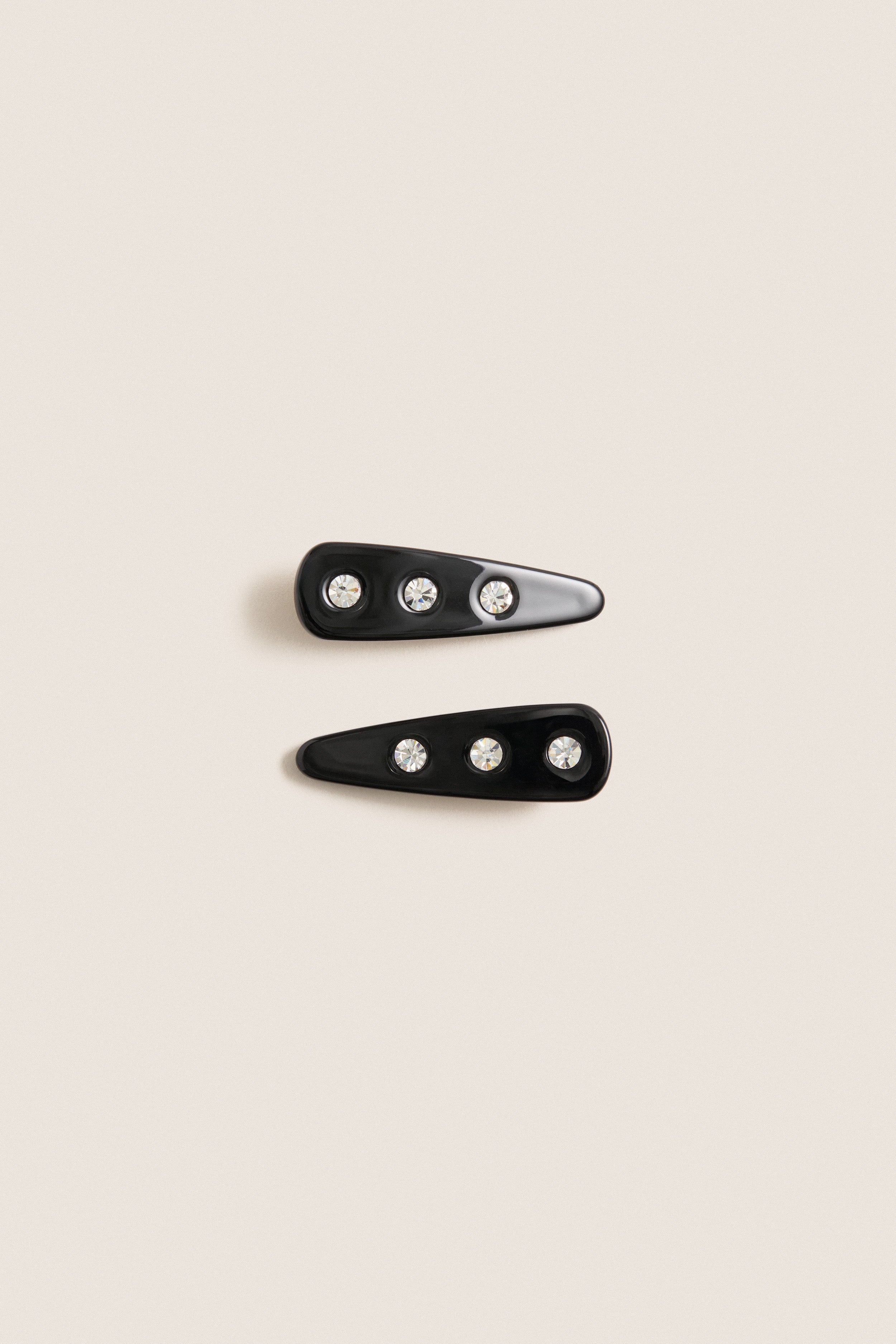 Black Barrette Clip Set