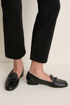 Black Slim Clarita Topstich Loafers
