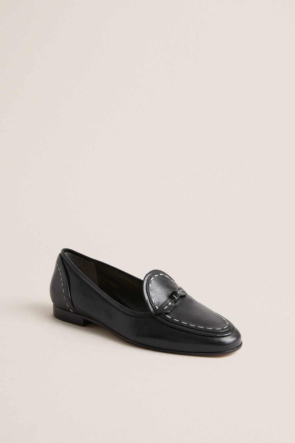 Black Slim Clarita Topstich Loafers