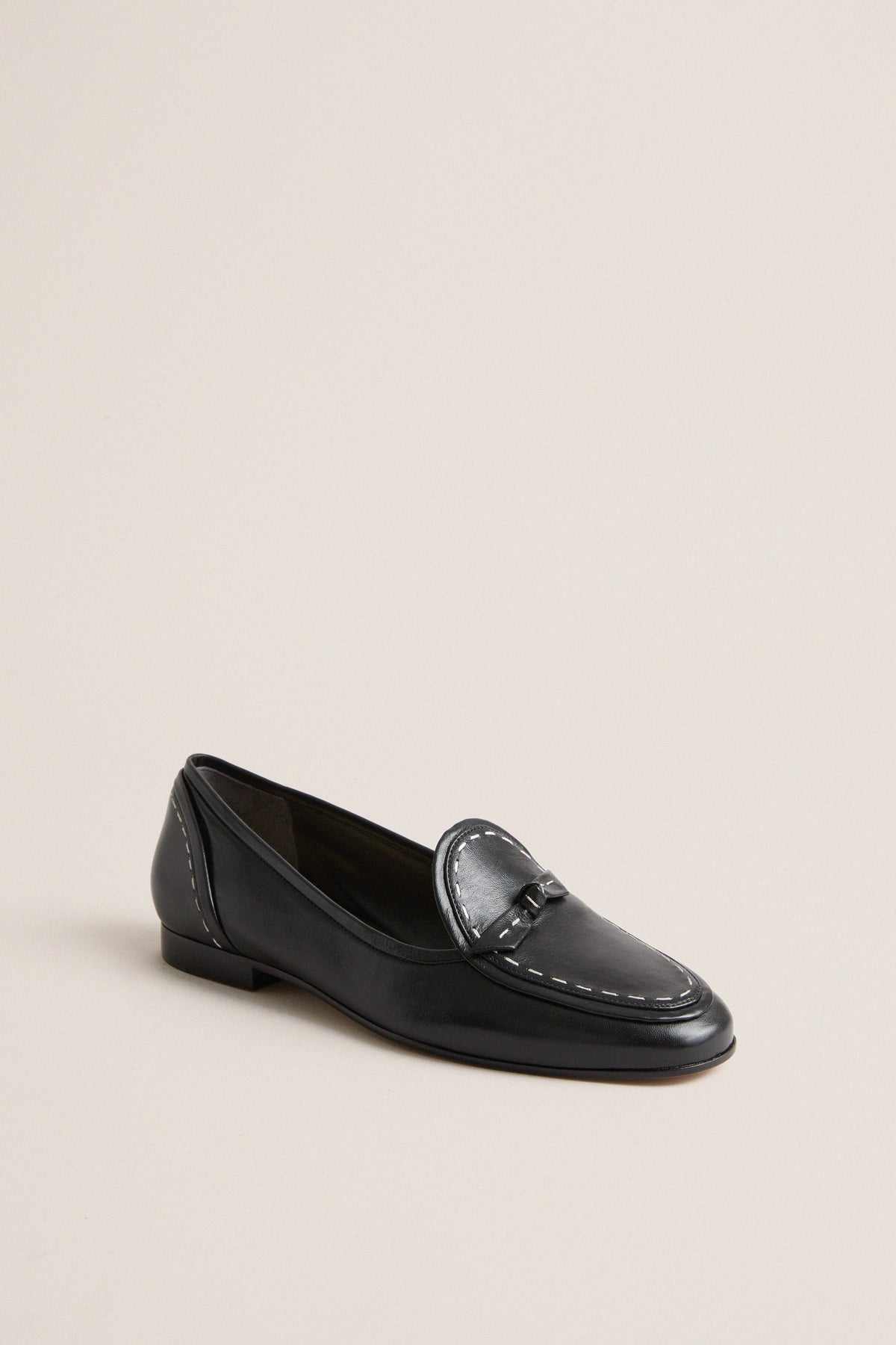 Black Slim Clarita Topstich Loafers