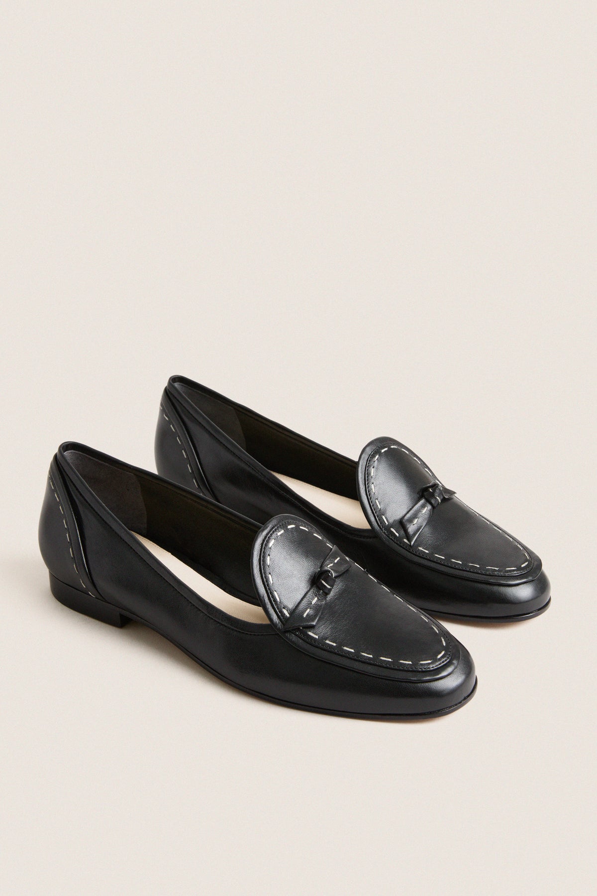 Black Slim Clarita Topstich Loafers