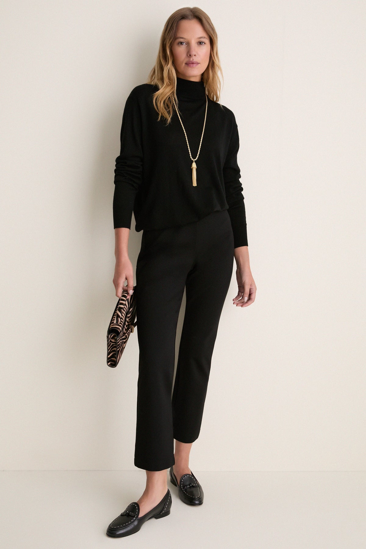 Black Slim Clarita Topstich Loafers