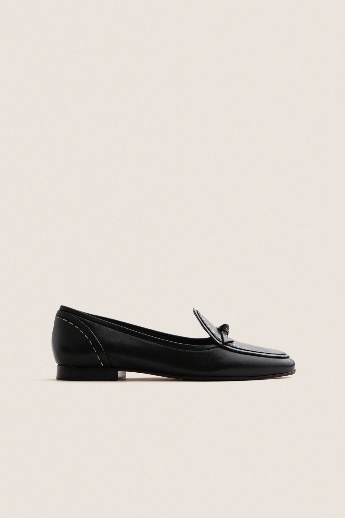 Black Slim Clarita Topstich Loafers