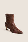 Rich Brown Patchwork Annelise 50 Booties