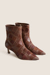Rich Brown Patchwork Annelise 50 Booties