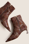Rich Brown Patchwork Annelise 50 Booties