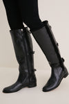 Black Shearling Lolita Tall Boots