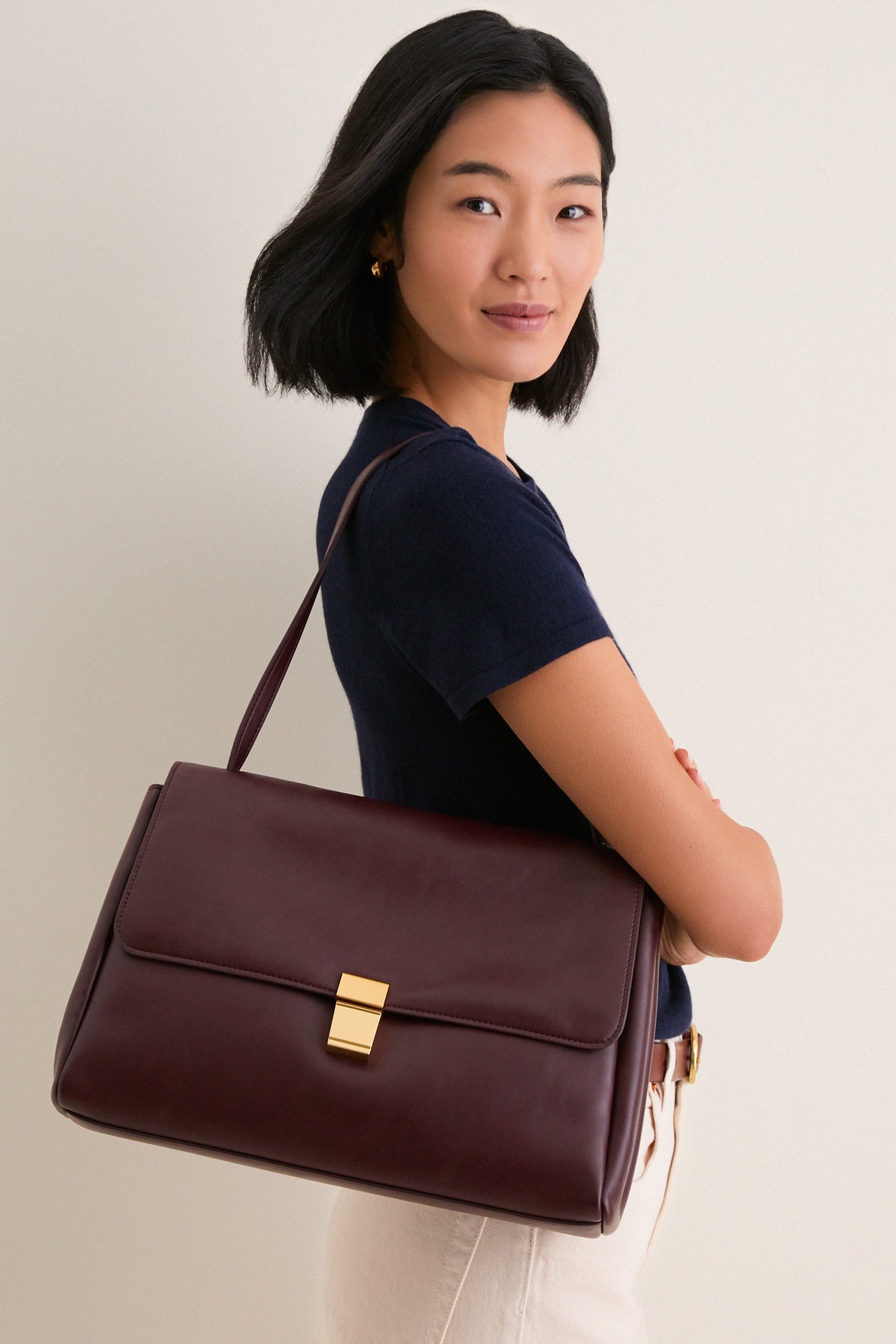 Deep Burgundy Hilary Shoulder Bag