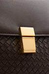 Dark Brown Hilary Woven Shoulder Bag