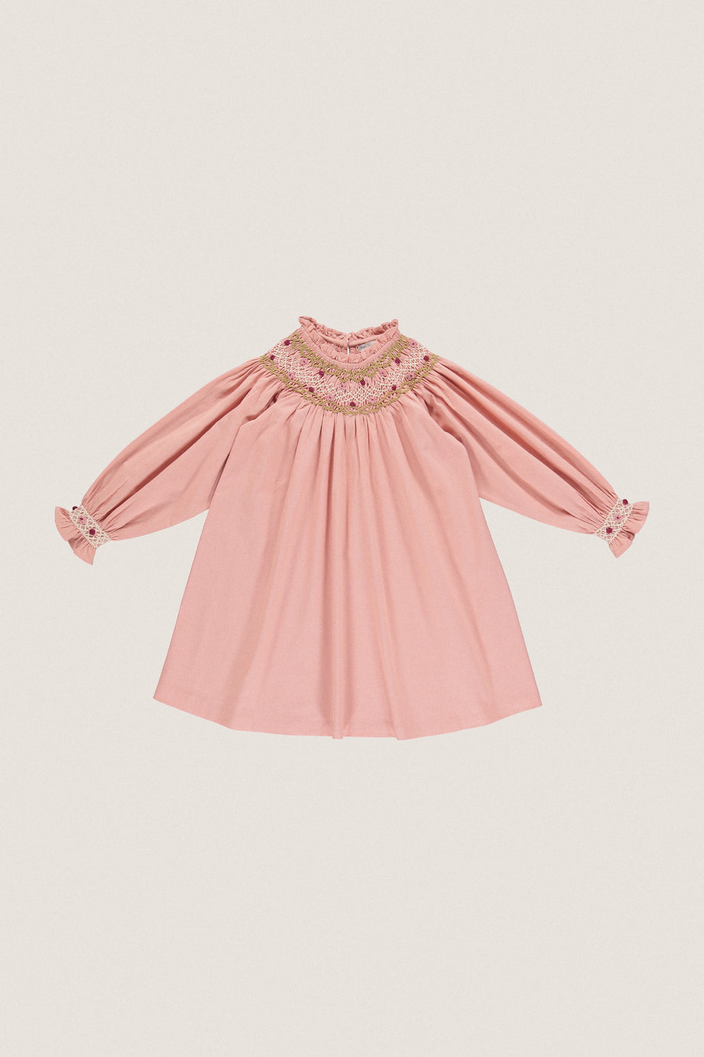 Dusty Rose Margot Smocked Dress