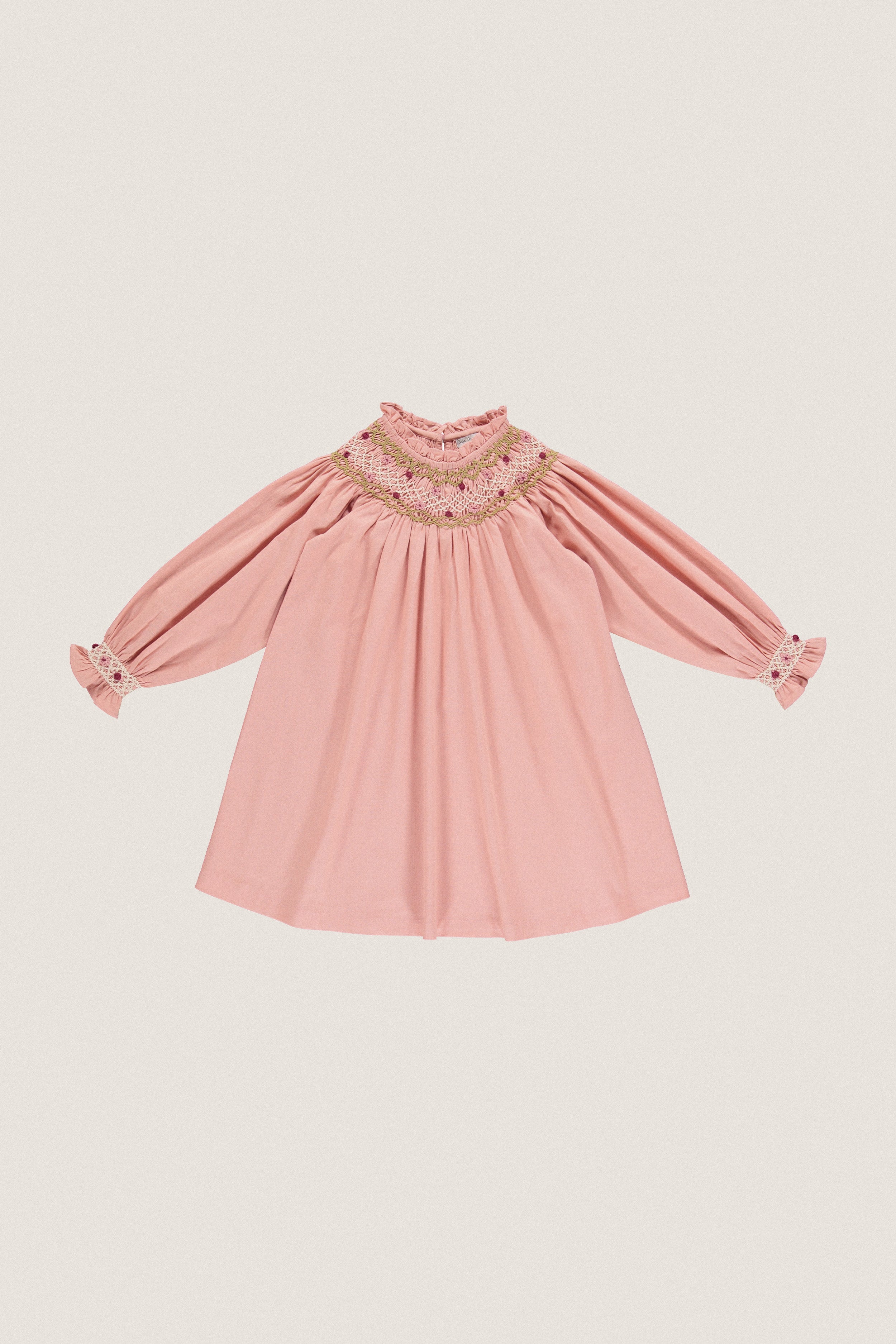 Dusty Rose Margot Smocked Dress
