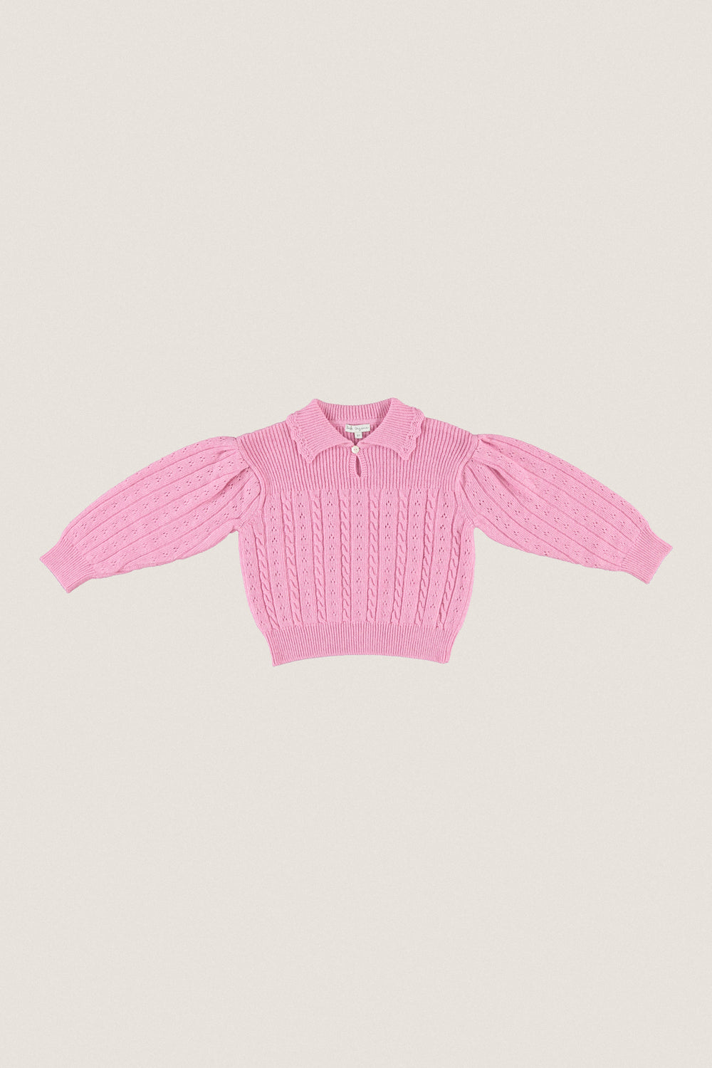 Candy Pointelle Knit Dolly Sweater