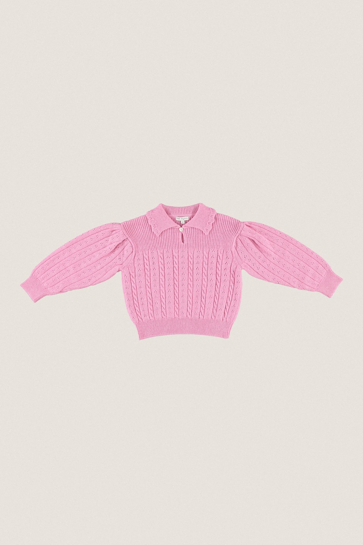 Candy Pointelle Knit Dolly Sweater