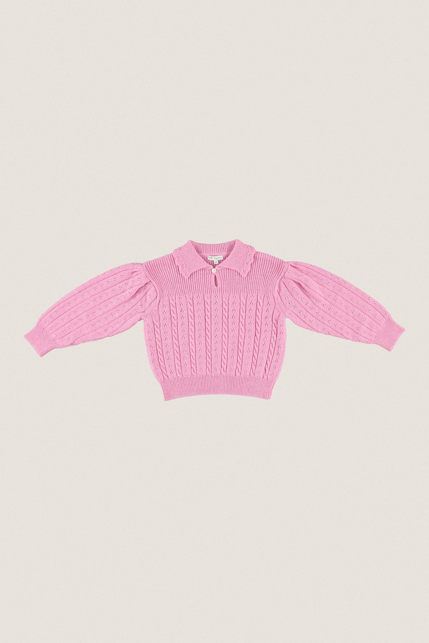 Candy Pointelle Knit Dolly Sweater
