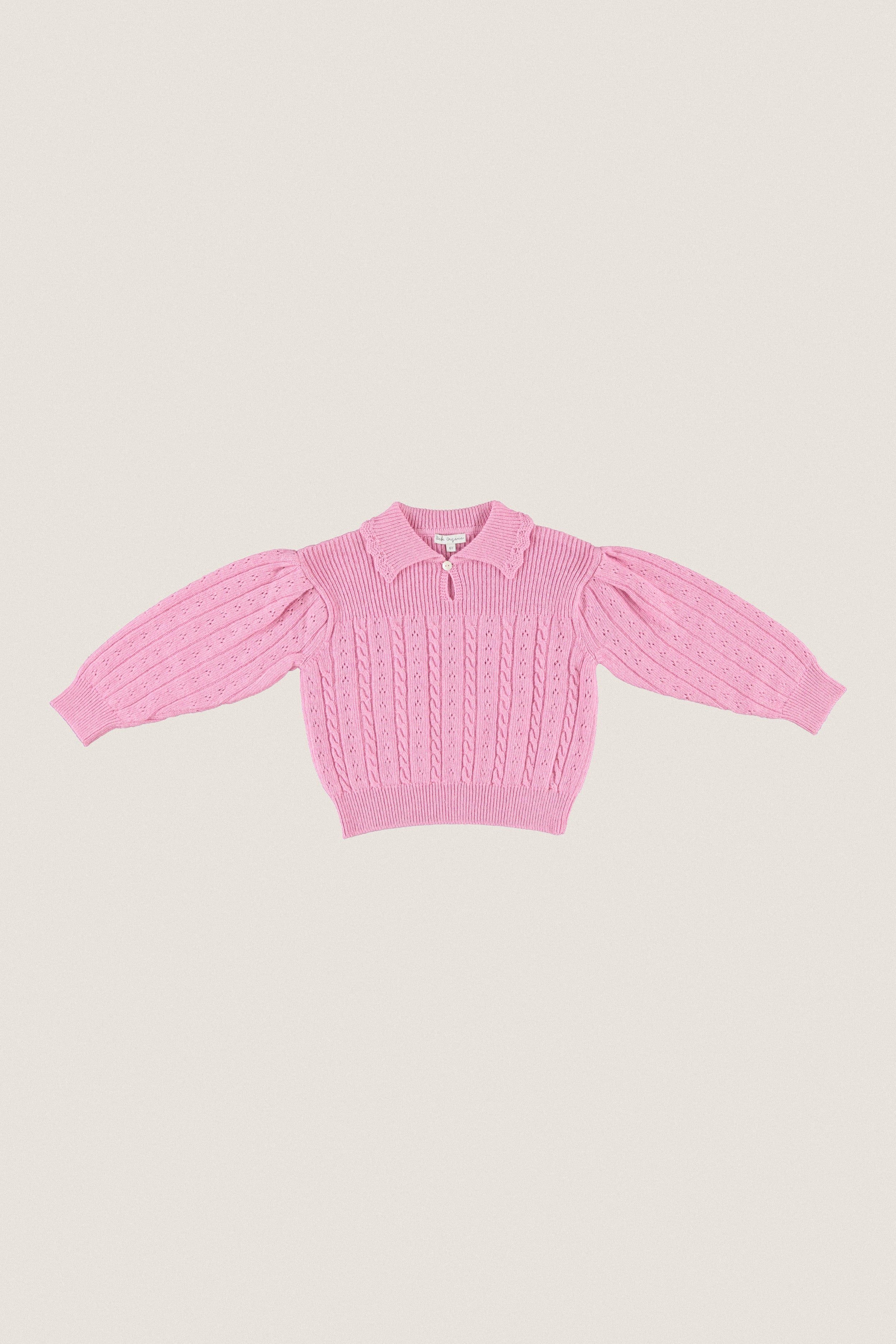 Candy Pointelle Knit Dolly Sweater