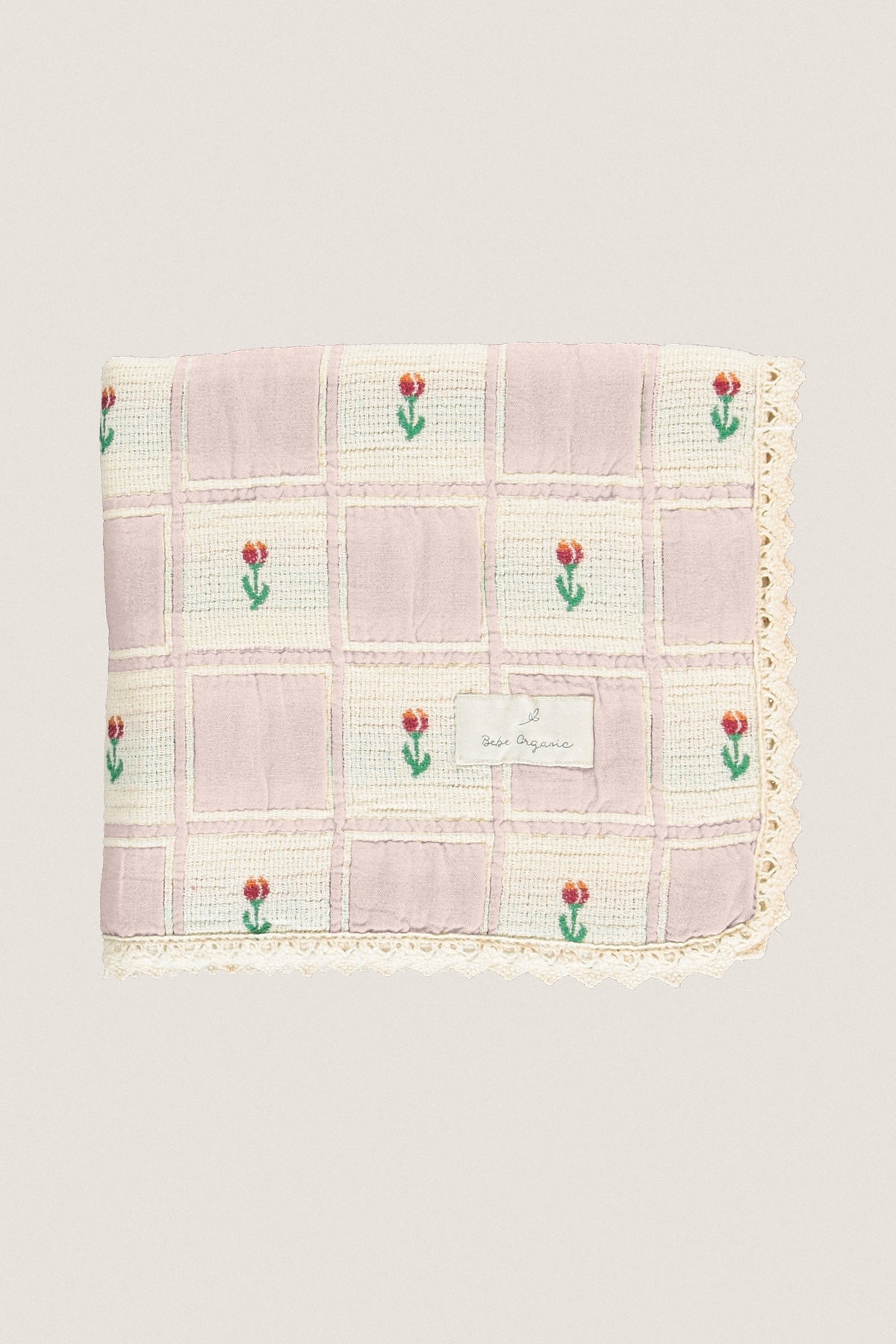 Mauve Tulip Patchwork Bella Blanket
