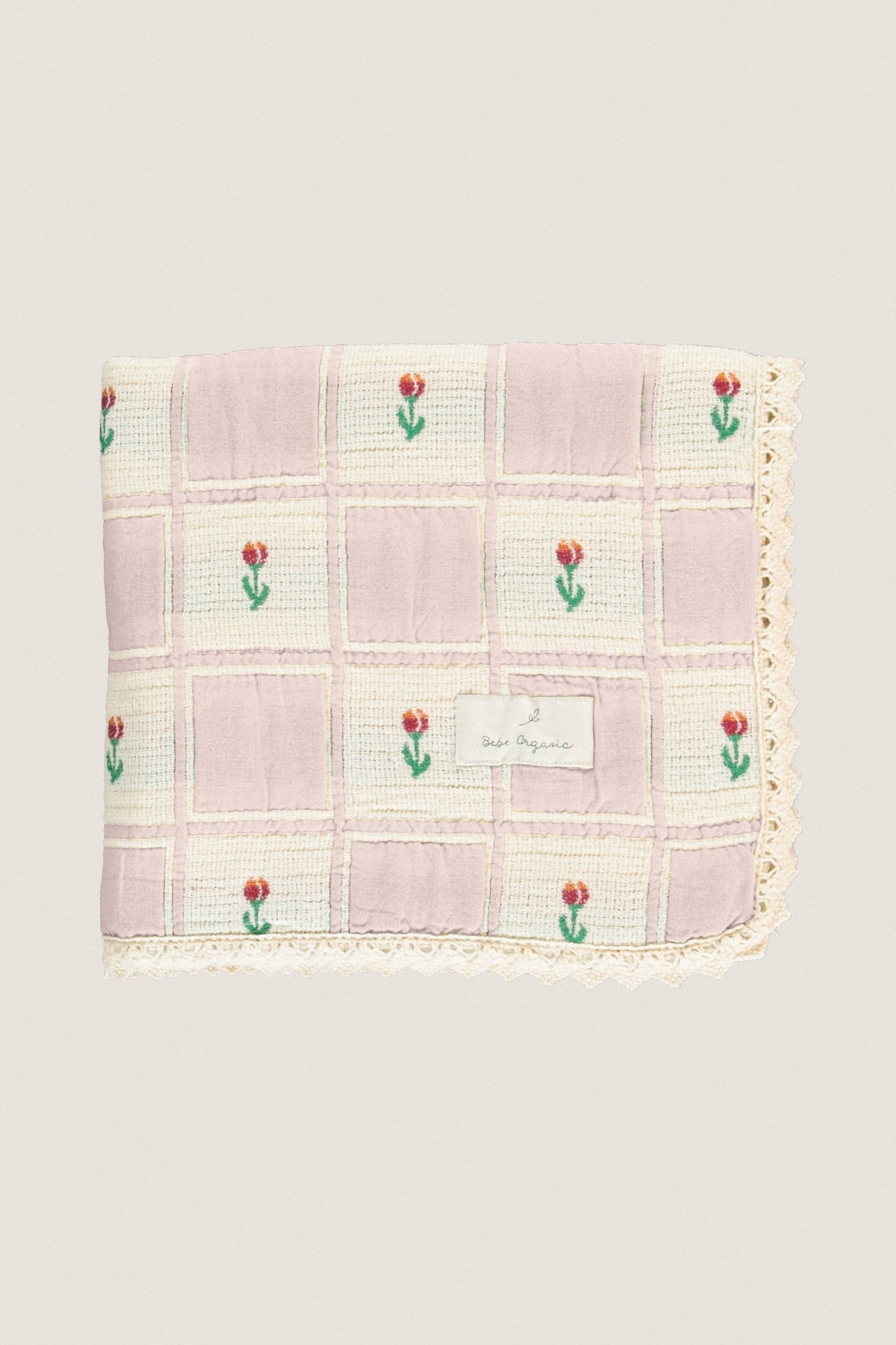 Mauve Tulip Patchwork Bella Blanket