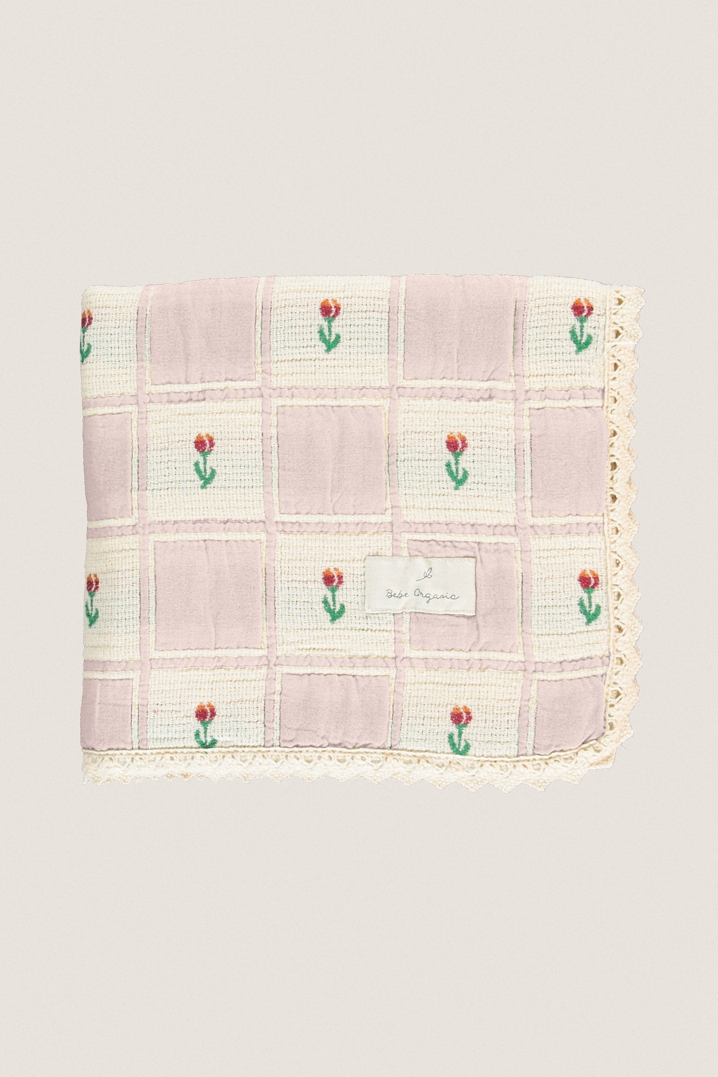 Mauve Tulip Patchwork Bella Blanket