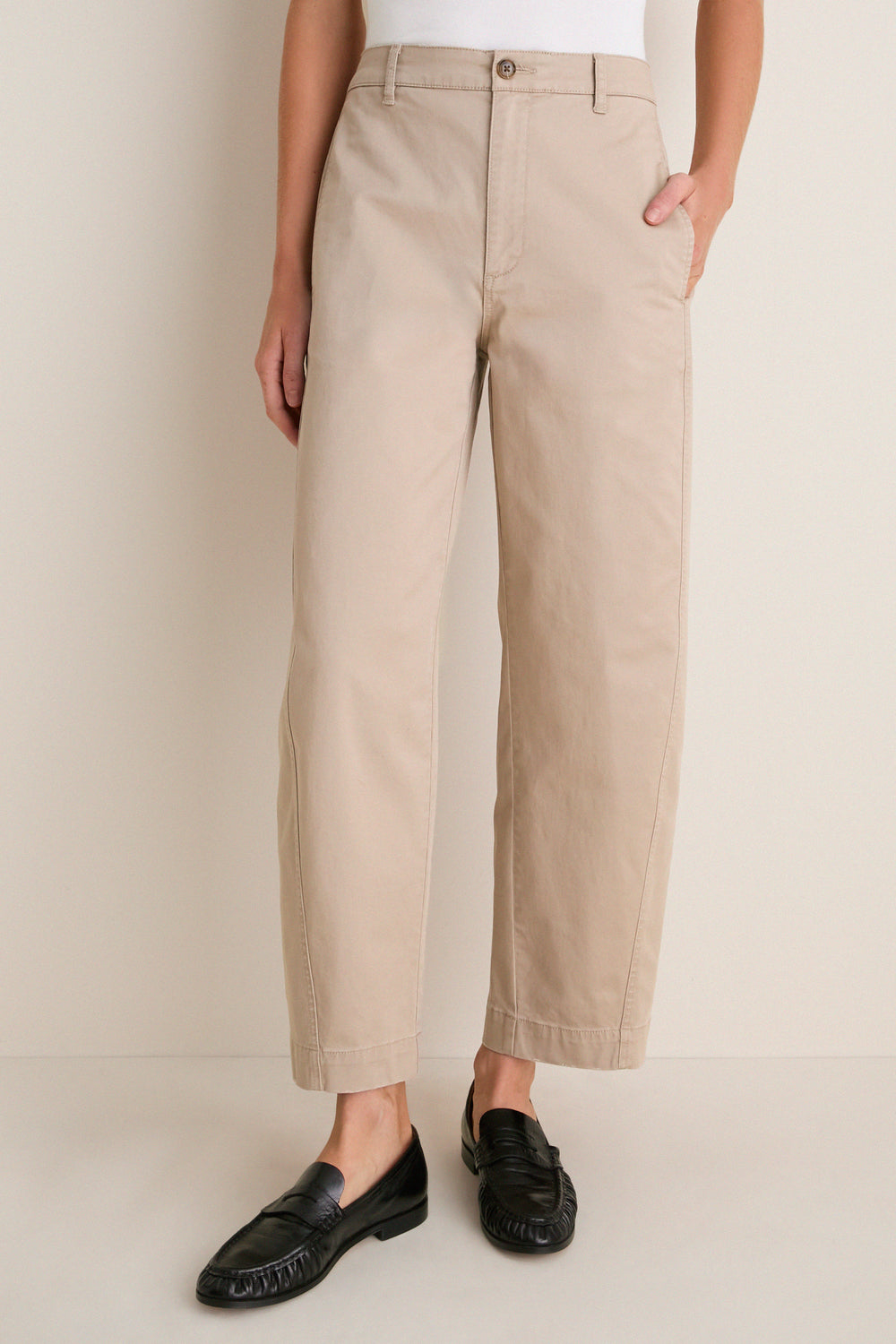 Limestone Chino Barrel Leg Chatham Pants