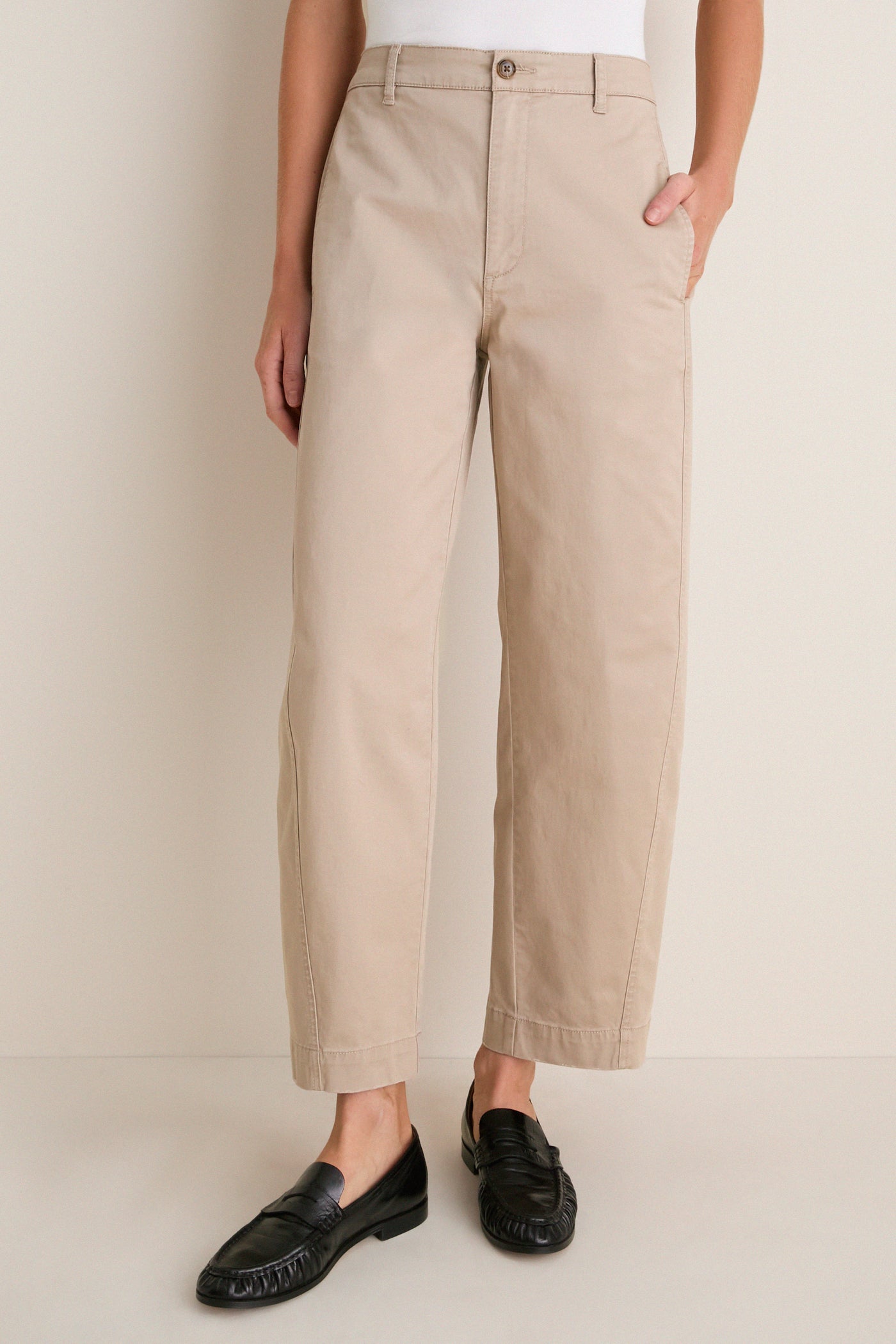Limestone Chino Barrel Leg Chatham Pants