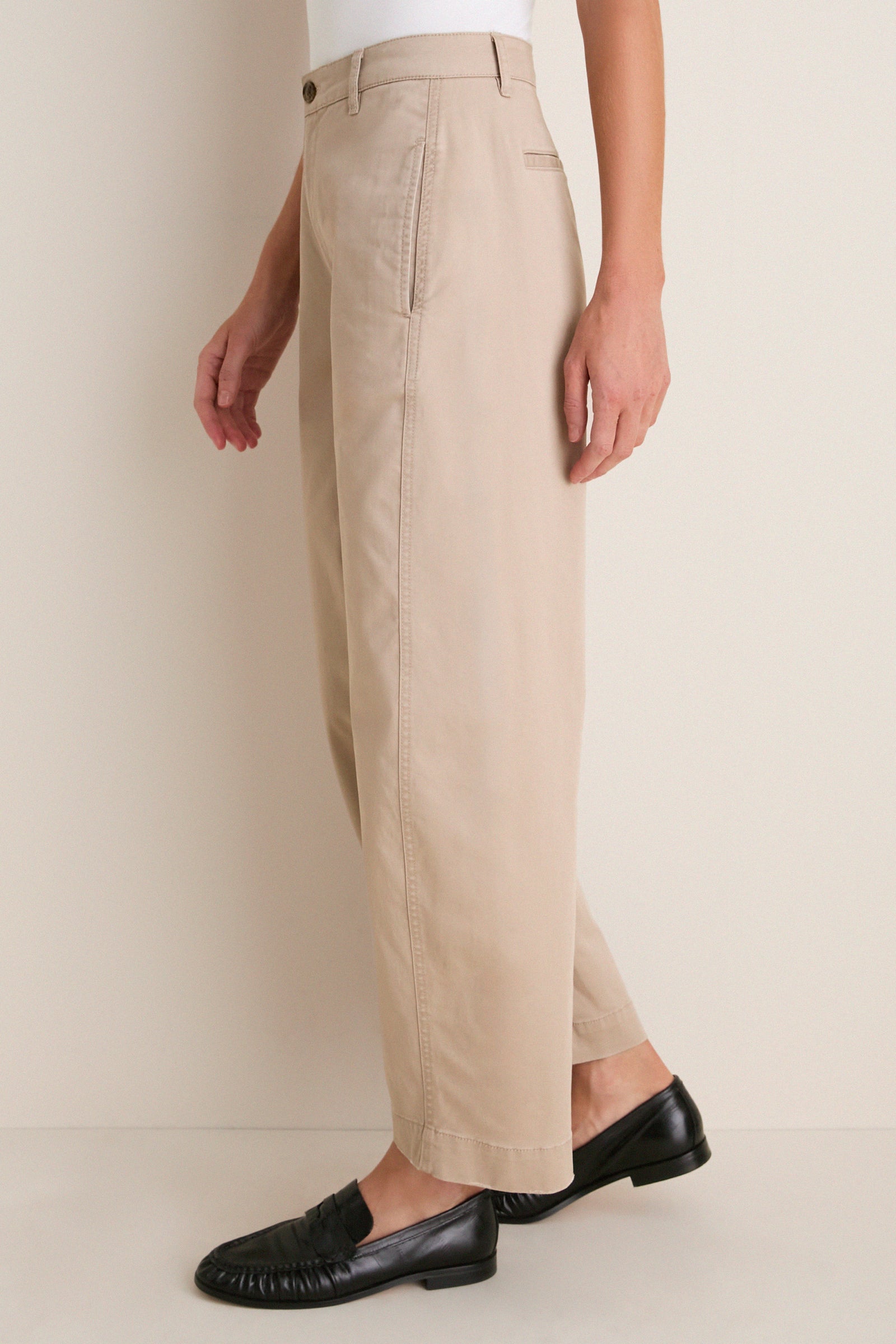 Limestone Chino Barrel Leg Chatham Pants