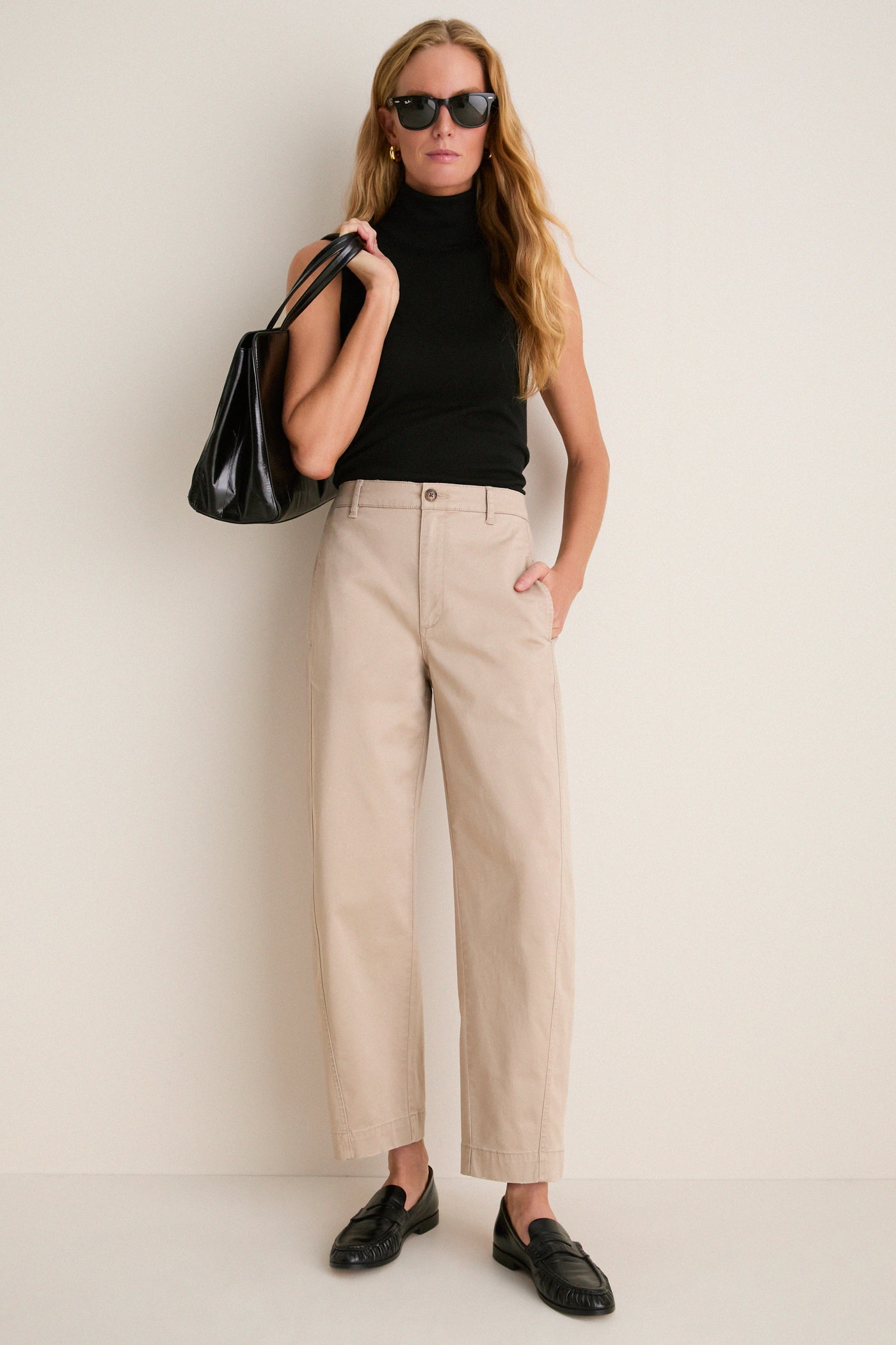 Limestone Chino Barrel Leg Chatham Pants