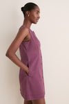 Purple Mauve Washed Chino Rhoda Dress