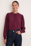 Winetasting Gathered Neckline Top