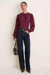 Winetasting Gathered Neckline Top