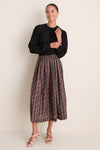 Black Gathered Neckline Top