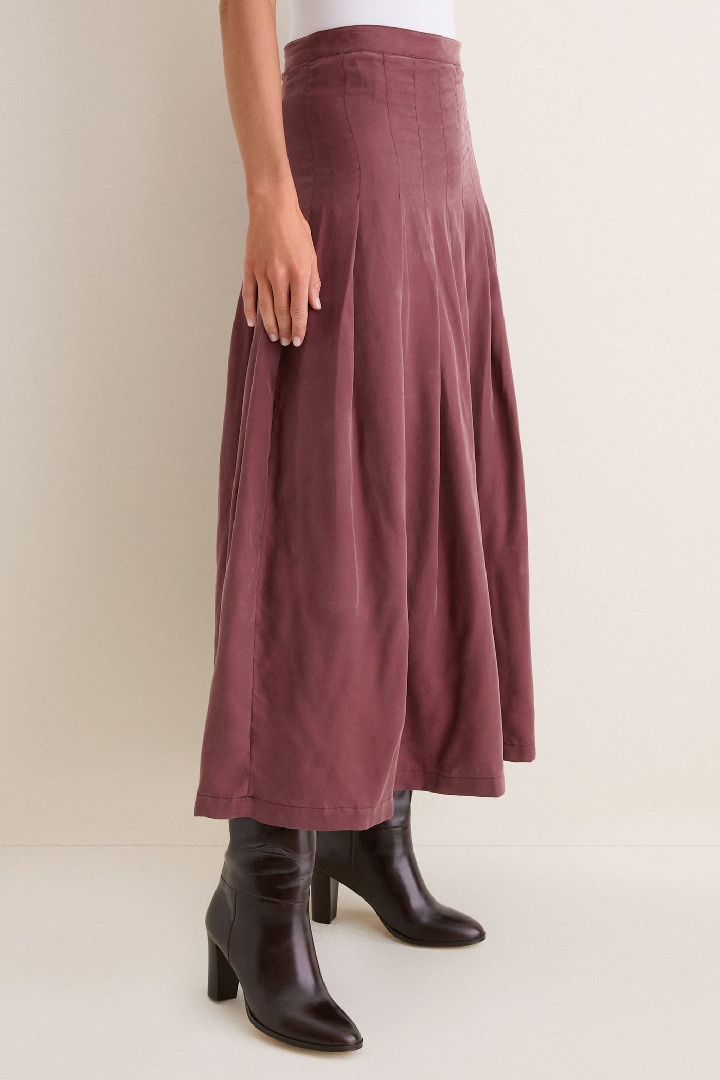 Bitter Chocolate Atelier Pleated Maxi Skirt