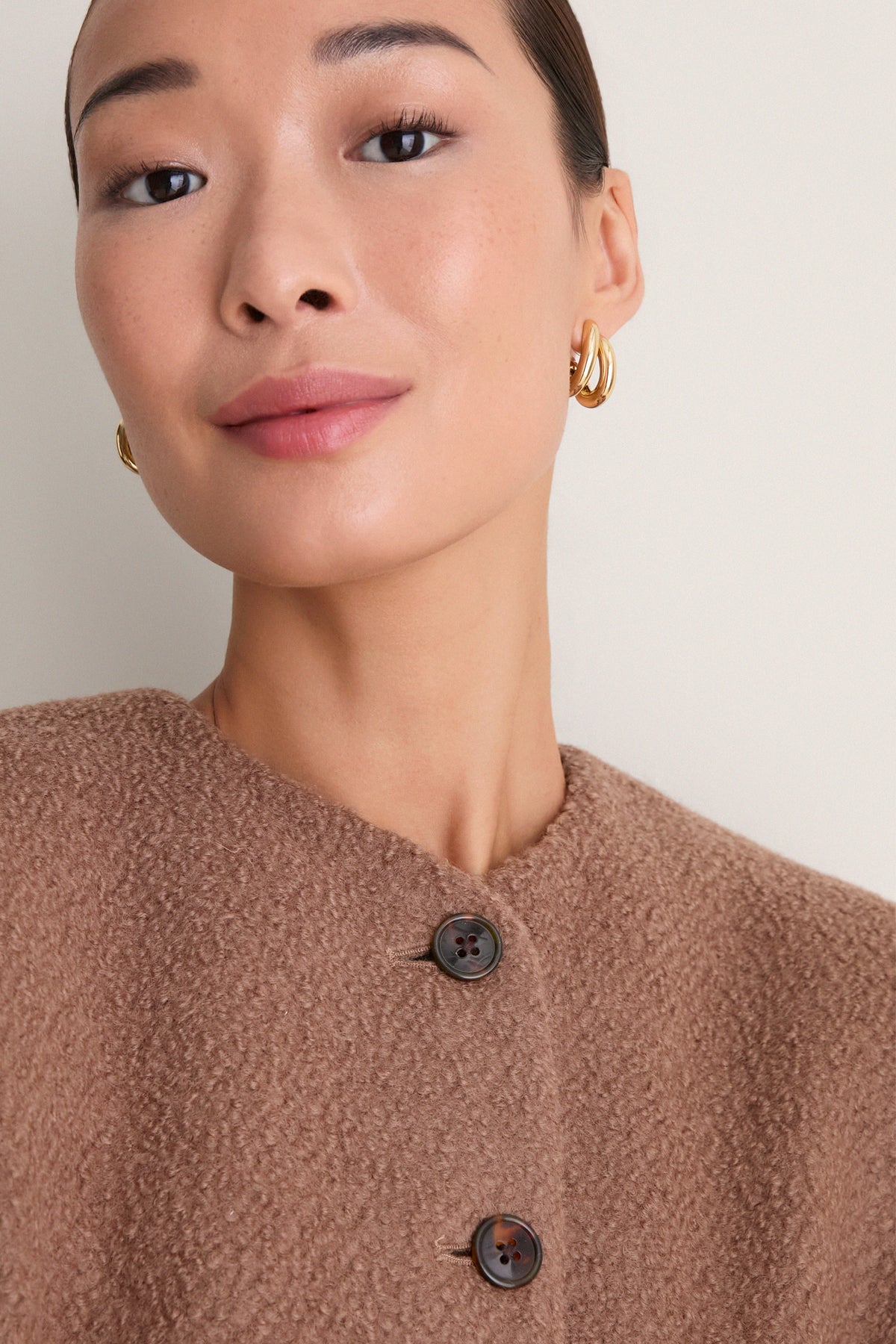 Camel Boucle Atelier Cinch Jacket