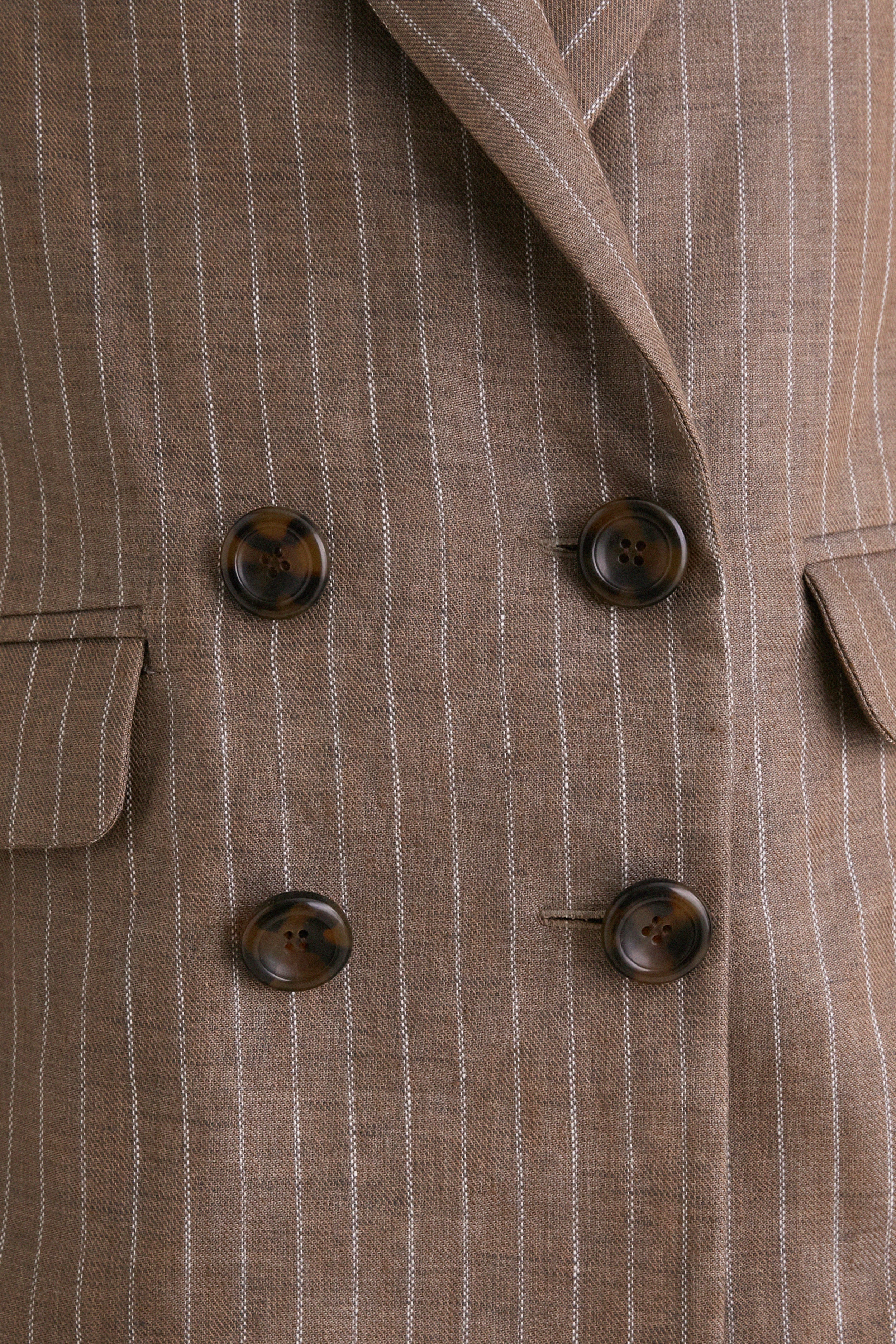 Chamoisee Pinstripe Linen Lee Jacket