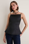 Black Beauty Satin Astor Top