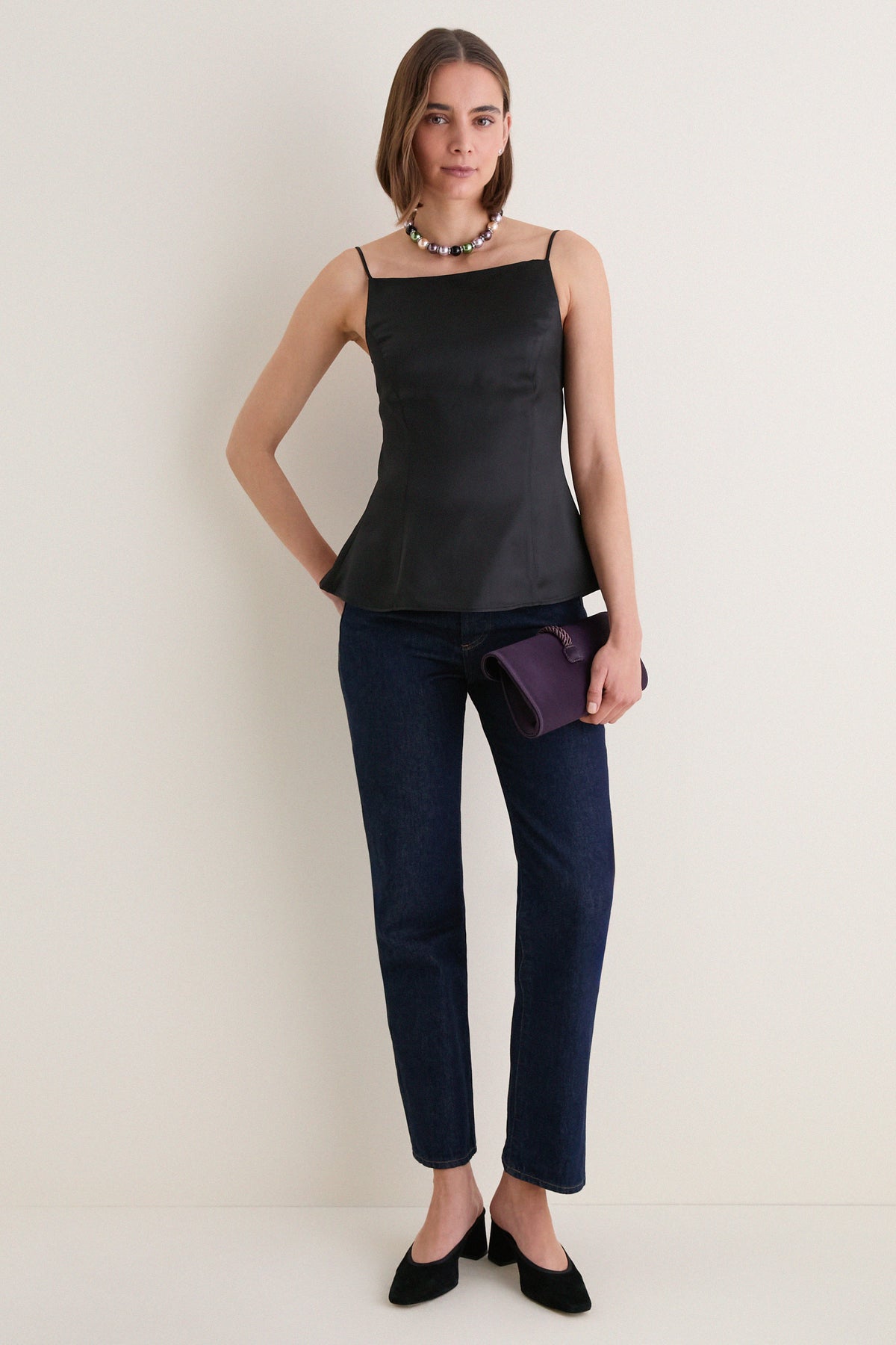 Black Beauty Satin Astor Top