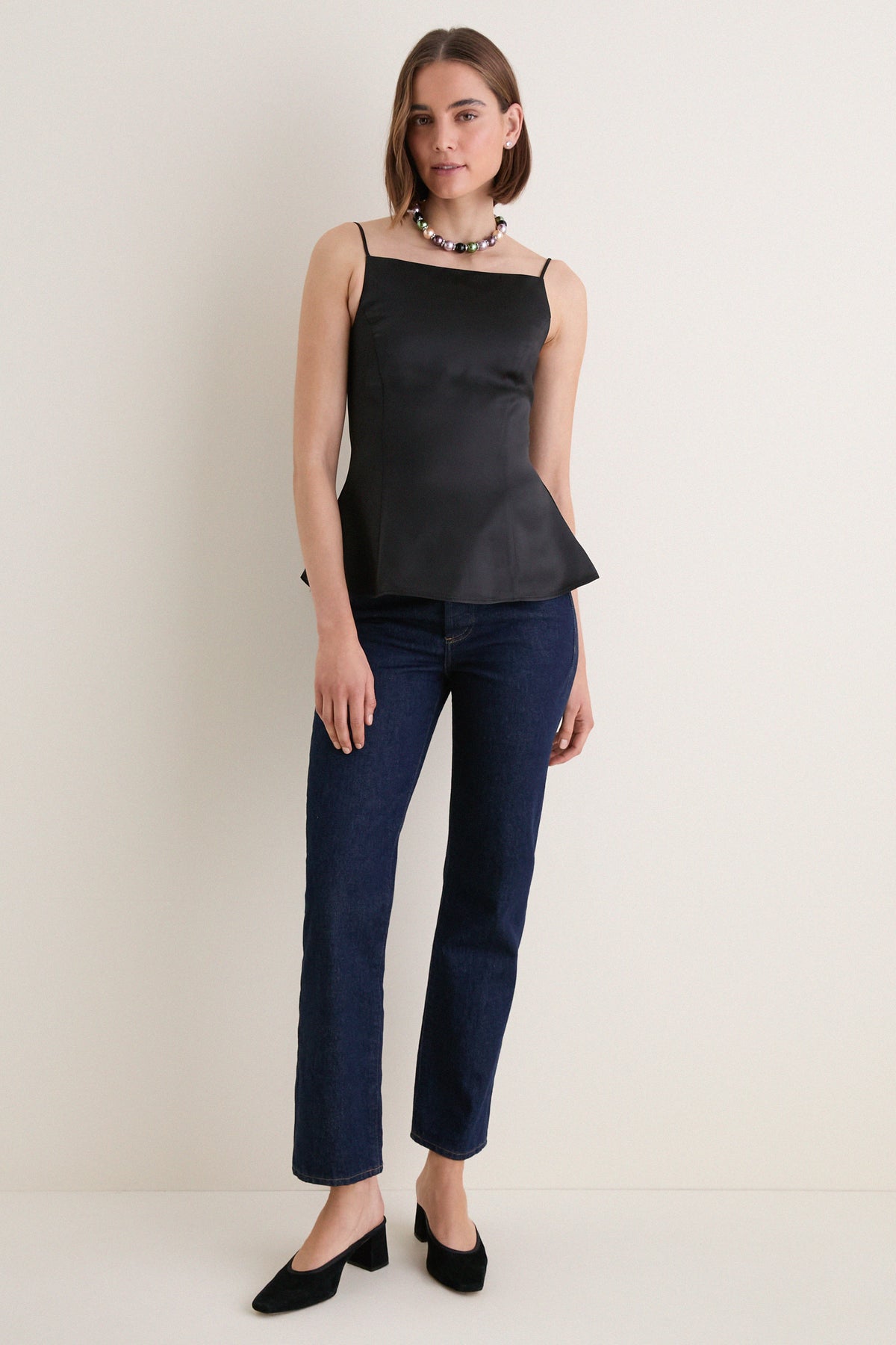 Black Beauty Satin Astor Top
