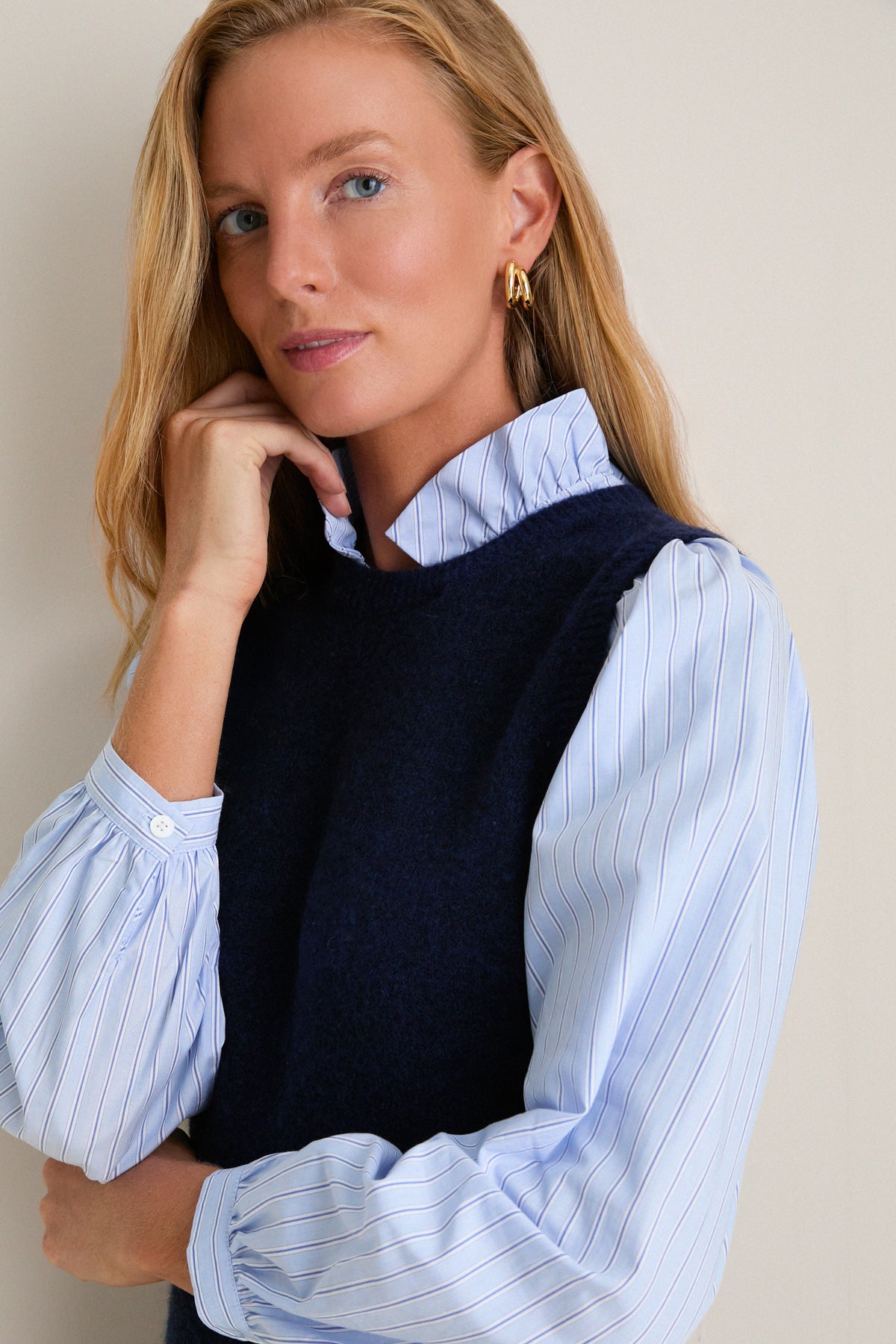 Navy Striped Ella Sweater Dress