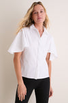 White Cape Sleeve Mory Top