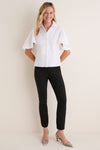 White Cape Sleeve Mory Top