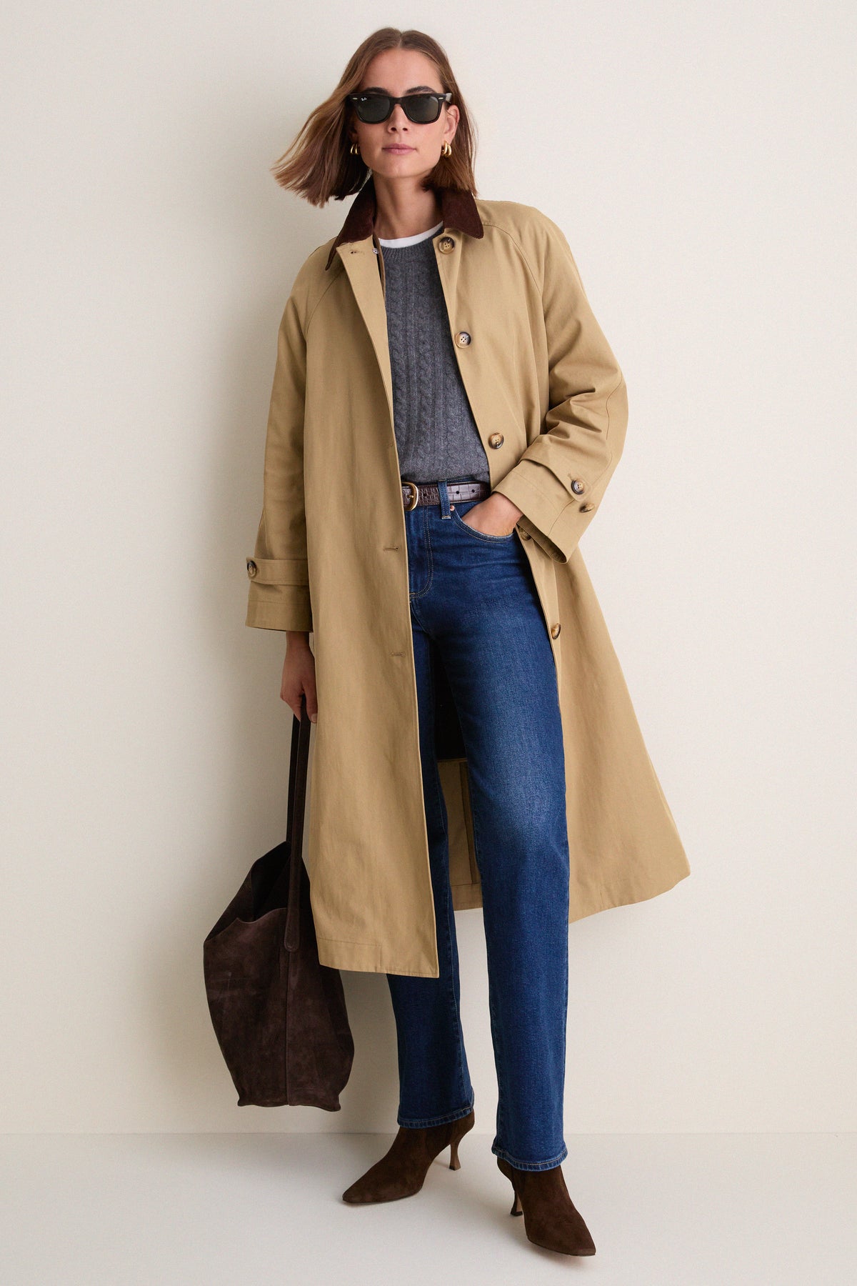 Khaki Long Winston Trench Coat
