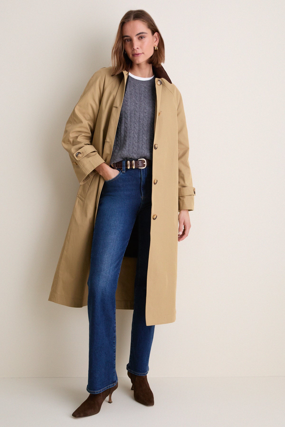 Khaki Long Winston Trench Coat
