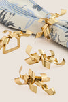 Gold Ribbon Napkin Rings Set of 4