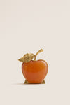 Gold and Orange Apple Place Card Holder Set of 4