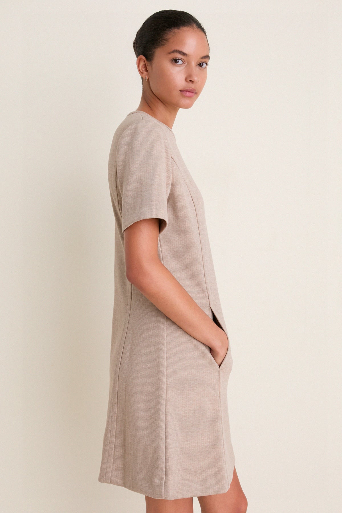 Tan Knit Haverford Mini Dress