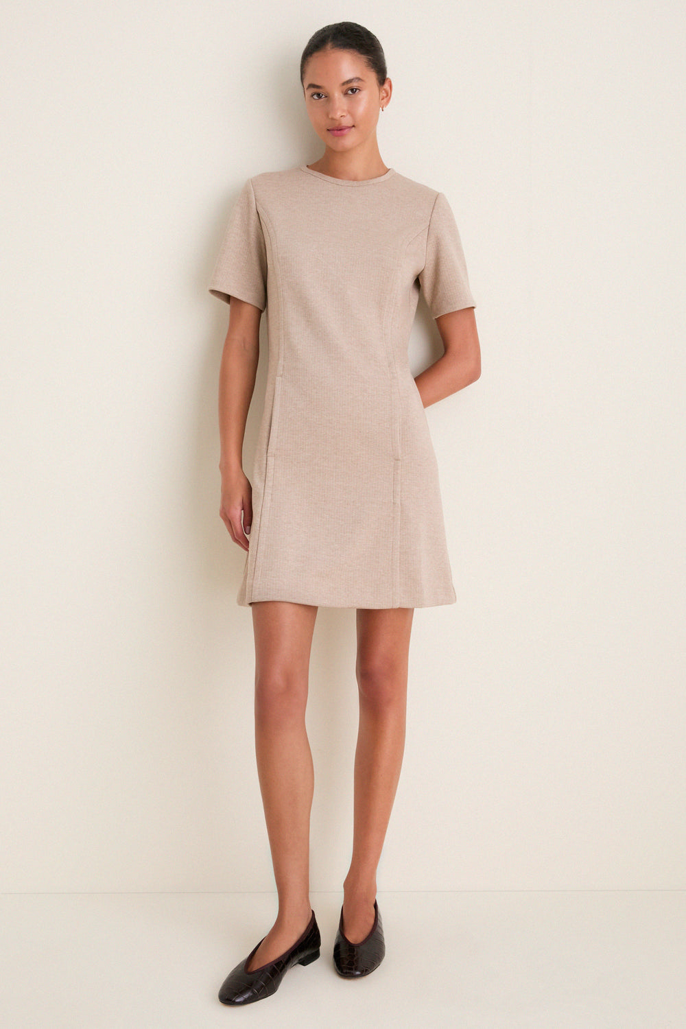 Tan Knit Haverford Mini Dress