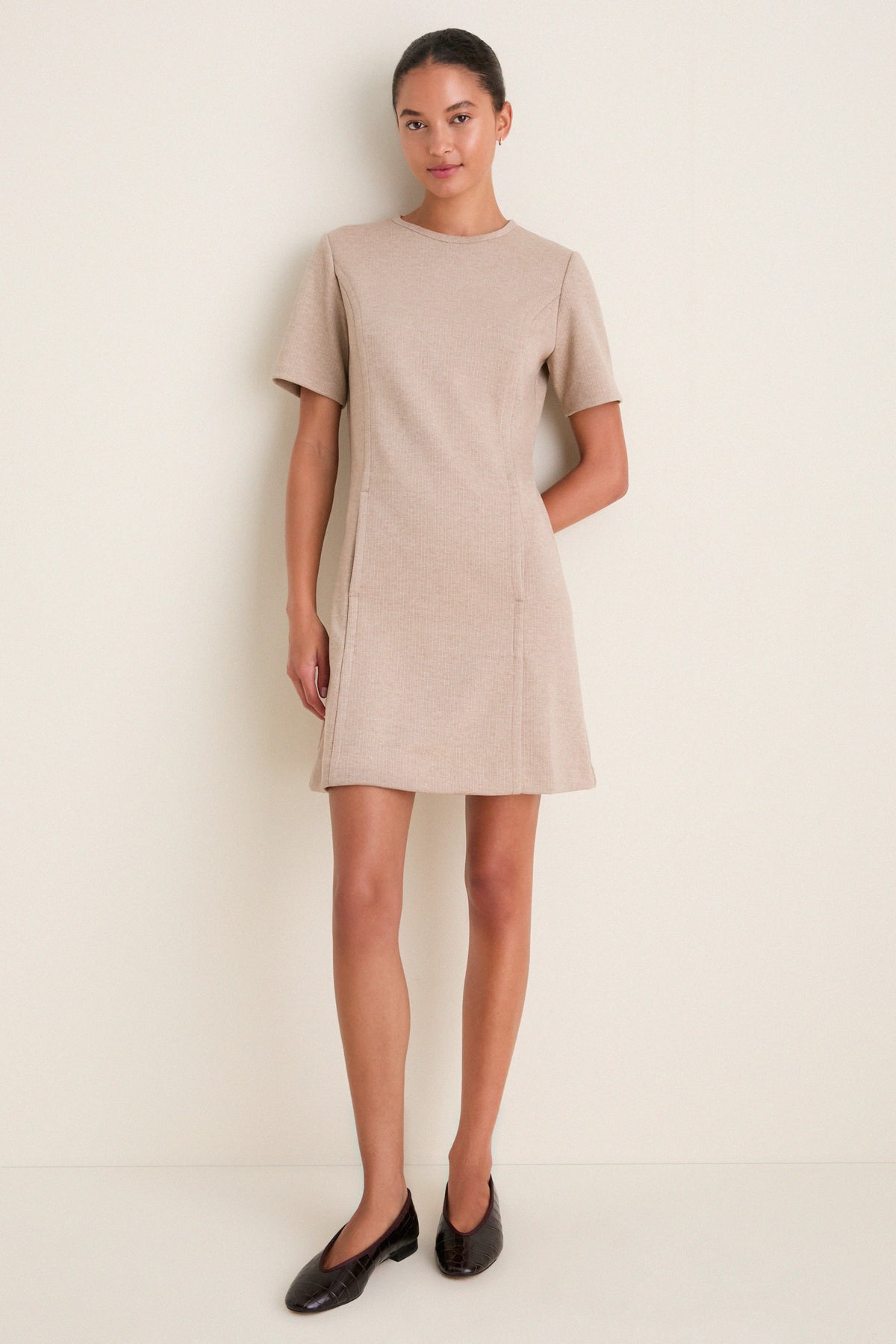 Tan Knit Haverford Mini Dress